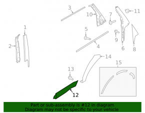 Lower rear right door trim for Land Rover Range Rover Sport 13-22