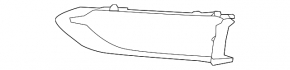 Left front bumper grille trim for Jaguar F-Pace X761 17-20 matte black, R-Sport