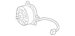 Right cooling fan motor for Toyota Rav4 13-18 hybrid