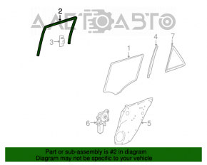 Rear right window seal for Mercedes W164 ML