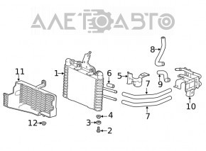 Honda Accord 18-22 2.0 hybrid inverter cooling radiator, dented honeycomb