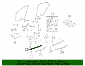 Front right door sill trim for Mercedes W221