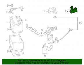 Negative terminal of battery Subaru Outback 20-23