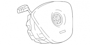 Airbag in the driver's steering wheel VW Taos 22-25