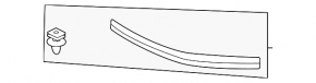 Front left hood seal on the bumper of a VW Atlas 21-25