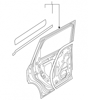 Door assembly rear left Audi Q7 16-