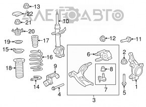 Lower control arm front left Honda CRV 12-14