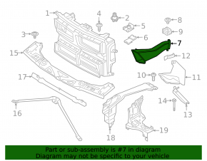 Right brake cooling duct for BMW X2 F39 18-23