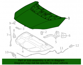 Toyota bZ4X 22-26 bare hood