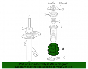 Front left spring Nissan Sentra 20-21