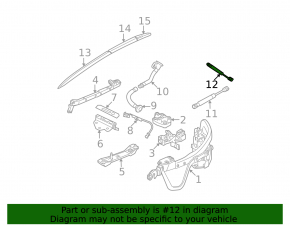 Shock absorber of the folding roof mechanism left BMW 4 F33 14-20 convertible, small