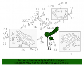 Rear left longitudinal control arm Kia Optima 16-20