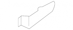 Left front panel trim for Lexus ES 19-22, dark wood gloss