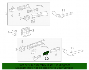 Front left side member nose bracket for Toyota Avalon 19-22