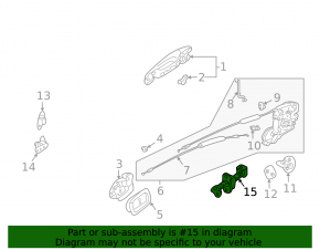 Mitsubishi Galant 04-12 rear left door limiter