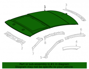 Metal roof for Lexus ES250 ES300h ES350 19-26 with panoramic windows