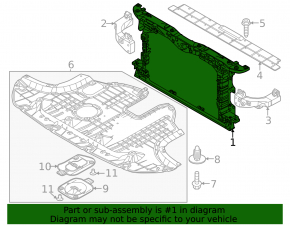 Kia Niro 23-26 HEV, PHEV radiator panel TV