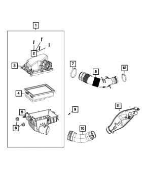 Air duct for turbine Fiat 500L 14-14 1.4T