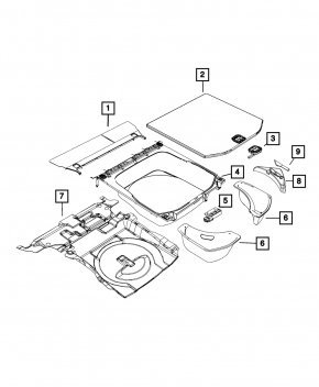 Jeep Grand Cherokee WK2 14-22 Spare Tire Tray