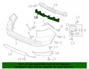 Rear Bumper Absorber Honda CRV 12-16