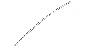 Upper door molding front left Infiniti Q50 14-20 chrome