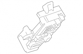 The Lexus ES 300/330 under-dash fuse box has cracks and broken fasteners.