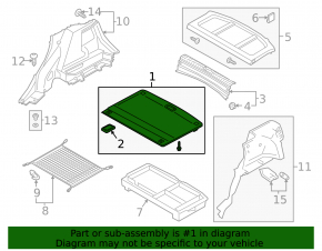 Trunk floor Hyundai Kona 18-21