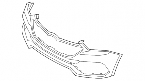 Front Bumper Naked Hyundai Santa FE Sport 17-18 Rest Upper Part USA
