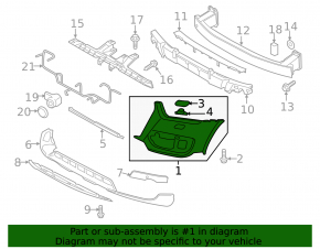 Front bumper bare right Audi Q3 15