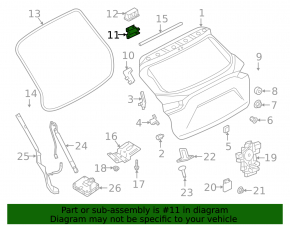 Right tailgate hinge for Infiniti QX50 19-23
