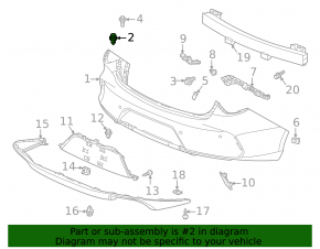 Honda Clarity 18-21 usa front bumper clip