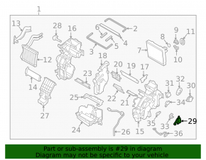 Actuator motor heater drive right Kia Niro 17-22