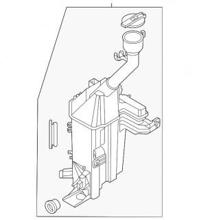 Kia Niro 23-24 windshield washer reservoir without motor, sensor, and cap