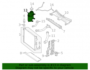 Cooling expansion tank Mercedes C-class W206 300 22-25