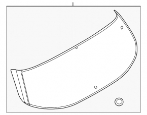 Rear glass of the trunk door Ford Escape MK3 13-19 with overlays, scratches, contact unsoldered