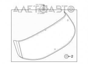 Rear glass of the trunk door Ford Escape MK3 13-19 with overlays, scratches, contact unsoldered