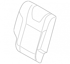 Rear seat backrest, 2nd row, right, Ford Escape MK3 13 - gray leather, dented, dry-cleanable