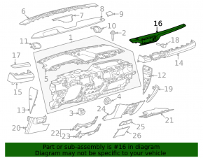 Front panel trim insert right Ford Mustang Mach-E 21-26 carbon gray, scratches