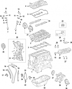 Cylinder head assembly Mazda CX-9 16- 2.5T