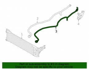 Automatic transmission radiator hose, BMW X7 G07 19-22 3.0T
