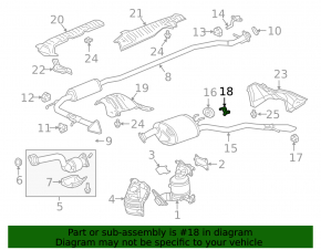 Rear muffler bracket Honda Clarity 18-21 usa