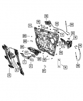Dodge Journey 11-14 Rear Right Outer Handle Cap