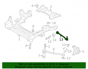 Front lower rear right arm BMW X3 F25 11-17 with ball joint