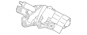 Windscreen wiper trapezoid with motor rear Volvo XC60 18-24