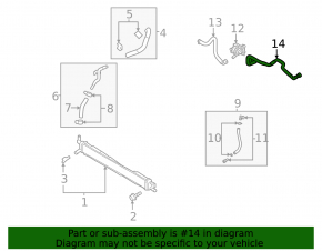 Cooling pipe reservoir-pump Hyundai Sonata 20-23 HEV