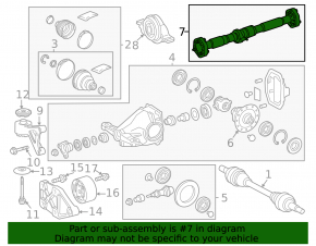 Drive shaft driveshaft Toyota Camry v70 20-24 AWD