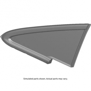 Window blind glass front left Chevrolet Bolt EV 17-23 with chrome molding