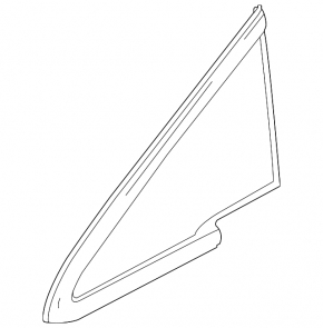Window blind glass front left Chevrolet Bolt 17- with chrome molding