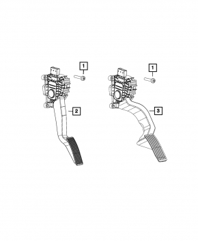 Jeep Cherokee KL 14- gas pedal