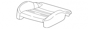 Audi A6 C8 19-25 passenger seat upholstery, brown leather, Comfort